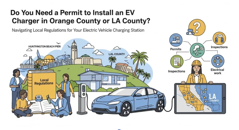 Do You Need a Permit to Install an EV Charger in Orange County or LA County