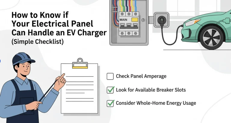 How to Know if Your Electrical Panel Can Handle an EV Charger (Simple Checklist)